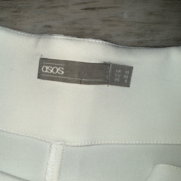 ASOS Cream Wide Leg Women's Pants - Picture 2 of 2